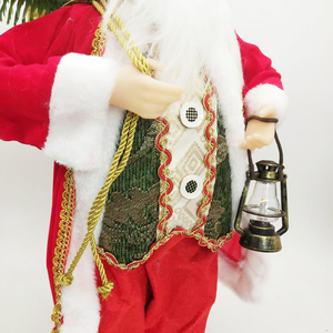 Simulation debout père noël noël père poupée ornements fête nativité ensemble figurines de noël - Product Image 3