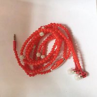 Nouveau Casque Tendance avec Microphone et Cordon de 1,2 m, Écouteurs Intra-auriculaires Universels en Résine de Silicone 3,5 mm, Collier de Perles, Commande Intégrée, Direct Usine