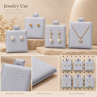 Cartes de présentation de bijoux en plastique écologiques et élégantes, personnalisables avec logo imprimé et estampé, pour bagues et colliers, emballage cadeau, vente en gros