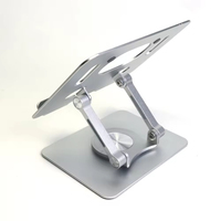 Nouveau support portable pour ordinateur portable en alliage d'aluminium avec refroidisseur, base rotative à 360°, support pliable pour tablette, couleur/logo personnalisable 4-12