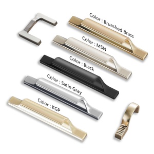 Modern Zinc Alloy Furniture <b>Hardware</b> Handles Pulls Knobs for Wardrobe <b>Kitchen</b> Bedroom Living Room Use-Durable Easy Installation - Product Image 1