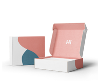 Cajas de Cartón Kraft para Envíos Pequeños, Color Rosa, con Logotipo Personalizado al por Mayor, para Cosméticos, Cuidado de la Piel, Joyería, Regalos