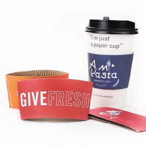 Fundas de Papel Kraft para Vasos de Café Desechables, Aislantes, Lisas, con Logotipo Personalizado, para Bebidas Calientes o Frías - Product Image 3