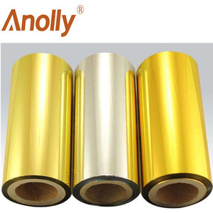 Película PET Anolly, Vinilo <span class=keywords><strong>Decorativo</strong></span> Metálico Brillante Dorado y Plateado, para Usar en Vidrio, Globos, Platos Pintados, en Rollo - Product Image 2