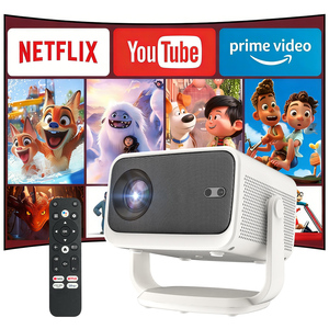 แคนโซน OEM มินิ LED แบบพกพา500ลูเมน Google <span class=keywords><strong>TV</strong></span> 4K โปรเจคเตอร์อัจฉริยะรองรับการเน้นเสียงโฮมเธียเตอร์ - Product Image 1