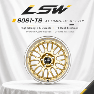 ล้อแม็กซ์อลูมิเนียม LSW ลายหลายก้าน สีทอง ขนาด 5.5x114.3 มม. ET35 แบบชิ้นเดียว สำหรับอัพเกรดรถ - Product Image 4