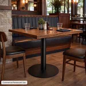 Socle de table de restaurant moderne en acier noir, support de plateau rond pour mobilier de café, prix DDP USA - Product Image 2