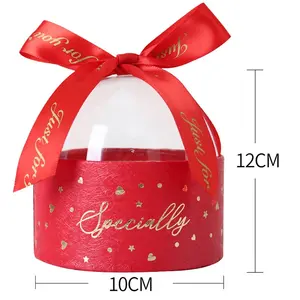 Luxury Flower Rigid Box Valentine's Wedding Favor Gift Box Christmas Mousse Box With Acrylic Ball