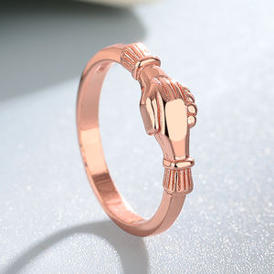 925 in argento Sterling Unisex anello raffinato lucido matrimonio romantico promessa Band per coppie madre figlia di moda - Product Image 3