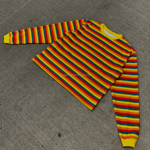 Polo Personalizado con Múltiples Rayas, Jersey de Manga Larga, Personalización de Alta Calidad, OEM y ODM, Ropa Urbana para Hombre - Product Image 3