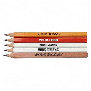Crayons plats HB de 7 pouces pour menuisier, en bois, à mine noire, personnalisables avec logo, pour la menuiserie, promotion en gros - Product Image 1