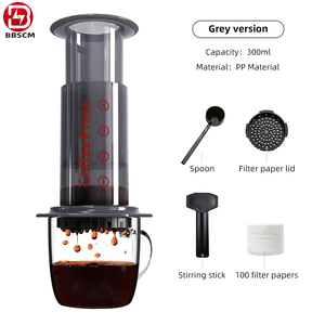 Presse à café manuelle portable, légère, pour le voyage, le camping, la maison, compatible avec les micro-filtres - Product Image 1