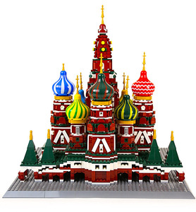 Moscou <span class=keywords><strong>russe</strong></span> haut de gamme et grandiose. Basil's Cathedral Ensemble de construction de petites pièces en ABS, jouet de bricolage pour ornements - Product Image 6