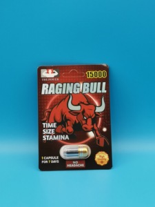 Vente en gros usine Raging Bull 15000 Capsule de supplément masculin 7 jours infusée d'extrait de vitalité de graines de Dodder et de Ligustrum Lucidum - Product Image 1
