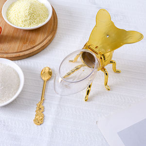 Frasco de Vidrio de Lujo para Almacenar Alimentos para Bebés con Tapa de Bambú y Diseño Transparente, Incluye Cuchara - Product Image 3