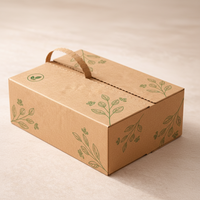 Boîte à bande détachable en papier kraft, emballage personnalisé pour l'expédition en ligne