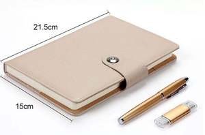 Business 4 Piece <b>Set</b> Company Business Gifts Vacuum Cup Pen <b>Notebook</b> U Disk Leather Luxury VIP Office Stationery Gift <b>Set</b> - Product Image 4