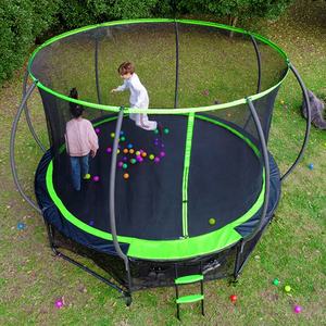 <span class=keywords><strong>Filet</strong></span> de protection pour <span class=keywords><strong>trampoline</strong></span> de fitness intérieur/extérieur robuste et souple, 12 pieds, 14 pieds, 15 pieds, 16 pieds, avec <span class=keywords><strong>poteaux</strong></span> incurvés et échelle - Product Image 2