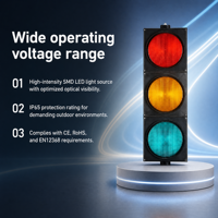 Tête de lampe de signalisation routière LED IP65 300 mm pour piétons et véhicules avec minuteur de compte à rebours pour les projets du Moyen-Orient et d'Asie du Sud-Est
