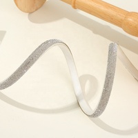 Bande de ruban à strass multicolore éblouissante, tresse dégradée arc-en-ciel en cristal pour cordon de capuche, DIY Bling
