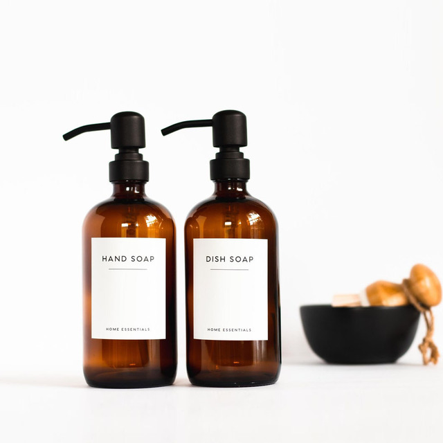 Round Foam Pump Personal Care Glass Bottle Refillable Glass Jars for Cosmetic Hand Facial Skin Care Package With ABS Pump