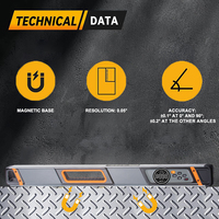 New Digital Level Gauge 600mm Cross-Line Laser Magnetic Level Measuring Instrument Aluminium Alloy High Precision Laser Level