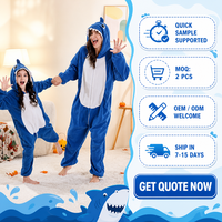 Pyjama Kigurumi en polaire pour enfants, motif animal, à capuche, dessin animé, pour Halloween et Noël, vente en gros, fournisseur direct d'usine