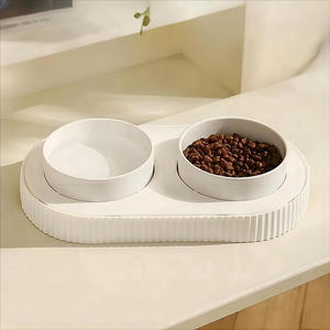 ชามอาหารแมวชามเซรามิกสองชั้นแบบมีอุณหภูมิคงที่ชามสัตว์เลี้ยงแบบบูรณาการสำหรับอาหารแมวอาหารสุนัขน้ำชามให้อาหารสัตว์เลี้ยง - Product Image 2