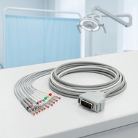 Compatible avec Fukuda Denshi FCP 4101A, câble EKG à connexion directe ECardiMax FX-102F, 10 fils, 4,0 mm, câble EKG AHA