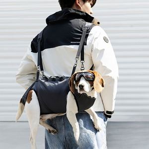 <b>Pet</b> <b>Carrier</b> Luxury Classic Breathable Fashion Modern Polyester Portable Horizontal <b>Backpack</b> Snap Button Shoulder Strap for Dogs - Product Image 4