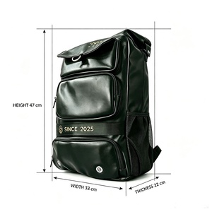 Sac à dos de <span class=keywords><strong>badminton</strong></span> et de tennis en PU avec logo personnalisé, poche ventilée pour chaussures, porte-2 raquettes, compartiment pour ordinateur portable 15,6 pouces, sac de sport et de voyage pour pickleball - Product Image 6