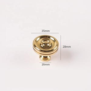 مقبض باب من النحاس الأمريكي, مقبض باب نحاسي بتصميم فرنسي ذهبي ، أجهزة أثاث - Product Image 3