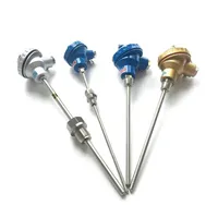 Resistencia Térmica Industrial PT100/PT1000 50mm 100mm 200mm, Sensor de Temperatura Sanitario con Abrazadera, Termopar OEM/ODM, Termopozo