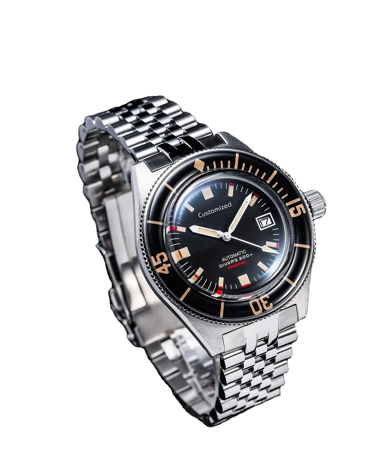 Hoge-Kwaliteit Vijftig Fathoms Stijl Divers Automatische Horloge Saffier Lichtgevende Bezel 20ATM Marine Polshorloge