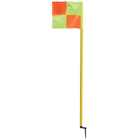Drapeau d'angle de terrain de football professionnel double face avec poteau, personnalisé et durable, avec impression de logo sur mesure