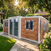 Maisonnette modulaire préfabriquée pliable de 20 pieds à double aile extensible pour bureau à domicile et usage hôtelier
