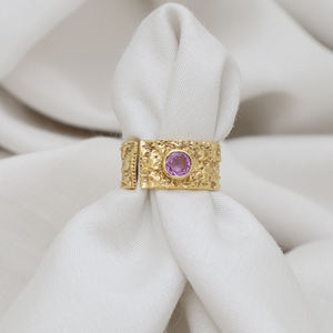 Anillos de Piedras Preciosas de Piedra Lunar Arcoíris Natural de Alta Calidad, Chapados en Oro de 18k, Hechos a Mano, para Mujer, Joyería para Bodas y Fiestas, Venta al por Mayor - Product Image 3