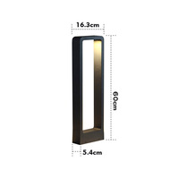 Moderne et minimaliste cour extérieure jardin aluminium pelouse LED lumière solaire