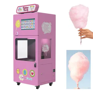 Combo de algodón, máquina expendedora de dulces y aperitivos, máquina expendedora de algodón de azúcar usada, máquina expendedora de hilo de caramelo