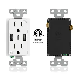 LEISHEN ETL US TR Receptacle 15 Amp In-wall Factory Directly Decorative Receptacle Outlet for Home Offices