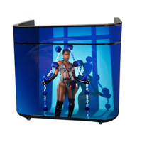 Écran LED flexible d'intérieur de forme elliptique, taille personnalisée P2.5, haute luminosité 1000cd, compatible HDR, pour DJ, comptoir d'accueil, affichage publicitaire