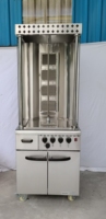 Gril à Shawarma à gaz à une rangée avec armoire de rangement Gril à kebab à gaz pour décrochage commercial Cambon.ZH-1H-4
