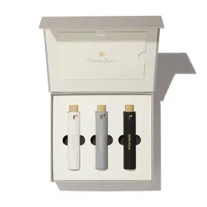 Custom Logo Luxe Zwart 30Ml 50Ml Magnetische Fles Cosmetisch Papier Geschenkverpakking Voor Parfum