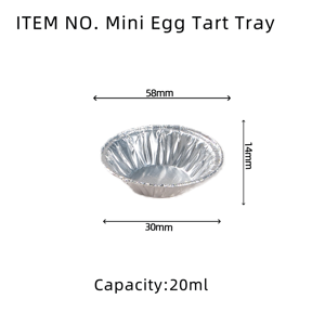 Vente en gros usine de petits moules à tartelettes, de moules jetables en aluminium pour la cuisson DIY de cupcakes, gâteaux, muffins, et de contenants pour mini-tartelettes aux œufs - Product Image 2