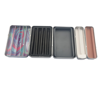 Boîte en métal rectangulaire coulissante avec couvercle résistant aux enfants, écologique, 1,5 paquet, pour emballages de bonbons, de collations et de gommes