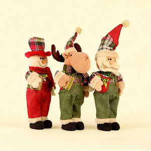 Juego <span class=keywords><strong>de</strong></span> Muñecos <span class=keywords><strong>de</strong></span> Peluche <span class=keywords><strong>de</strong></span> Santa Claus y Reno - Decoraciones Navideñas para <span class=keywords><strong>Mesa</strong></span>, Animales <span class=keywords><strong>de</strong></span> Peluche Festivos para Exhibición en el Suelo - Product Image 1