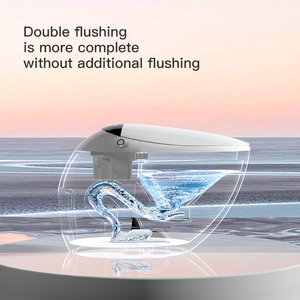 <span class=keywords><strong>WC</strong></span> intelligent en céramique <span class=keywords><strong>pour</strong></span> petite salle de bain - Siège chauffant, chasse automatique, double chasse, télécommande, gain de place, drainage en P-trap - Product Image 4