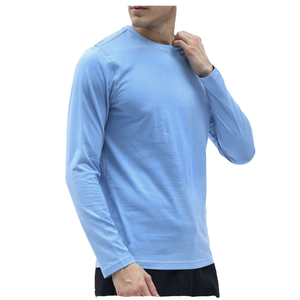 Camiseta de Manga Larga para Hombre, Corte Regular, Talla Grande, Personalizada, Informal, de Algodón - Product Image 1