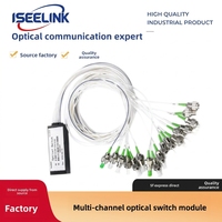ISEELINK MEMS Anahtarı 1x2 1x4 1x8 2x2 1290 ~ 1650nm FTTH 5G POE Ağ Ekipmanları için LC/SC/FC Bağlantı Noktası 3 Yıl Garanti