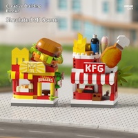 Briques ABS compatibles Mini-ville Scène de rue Jouet éducatif à assembler soi-même pour la création de scènes de rue, à partir de 14 ans, Vente en gros